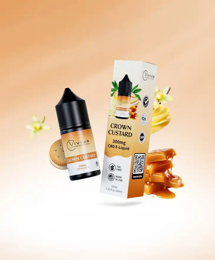 CBD E-Liquid Crown Custard 10ml (300mg)